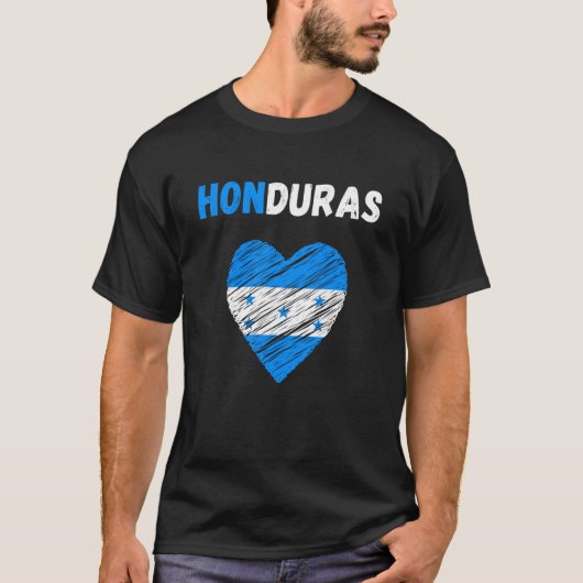 Honduras Flag Holiday Honduras Heart Honduran Flag Tシャツ (正面)
