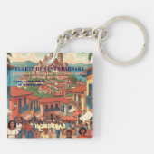   Honduras Fuerte de Santa Barbara Retro poster キーホルダー (裏面)