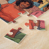   Honduras Fuerte de Santa Barbara Retro poster ジグソーパズル (側面)