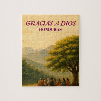 Honduras GRACIAS A DIOS Retro poster ジグソーパズル