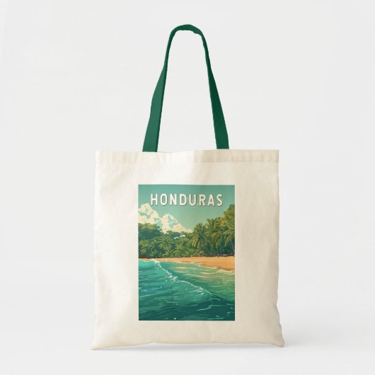 Honduras Illustration Travel Art Vintage トートバッグ (正面)