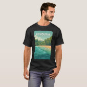 Honduras Illustration Travel Art Vintage Tシャツ (正面フル)