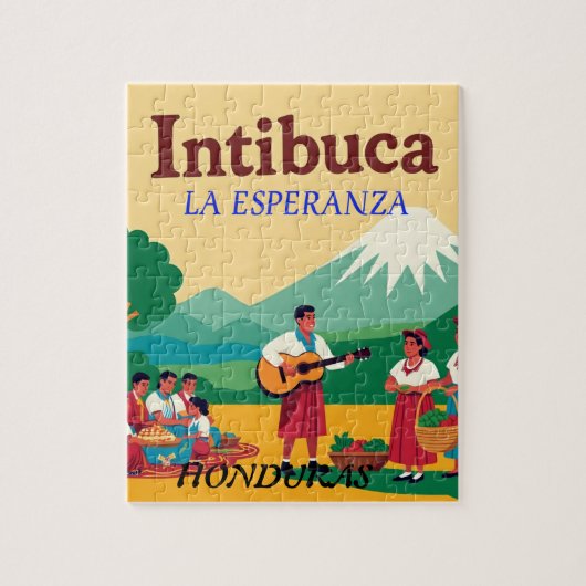  Honduras INTIBUCA Retro poster ジグソーパズル (縦)