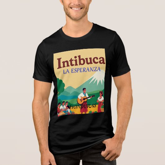  Honduras INTIBUCA Retro poster トライブレンドＴシャツ (正面)