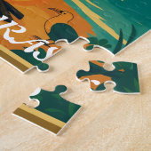  Honduras ISLAS DE ROATAN Retro poster ジグソーパズル (側面)