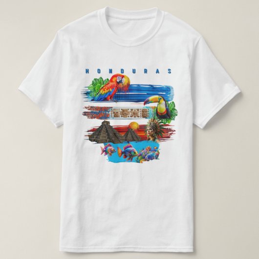 "Honduras, mi tierra Bella" Tシャツ (デザイン正面)