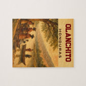  Honduras Olanchito Retro poster ジグソーパズル (横)