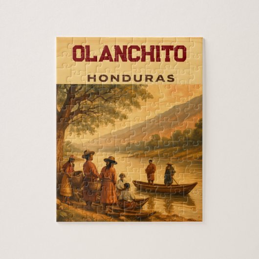  Honduras Olanchito Retro poster ジグソーパズル (縦)