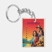  Honduras OLANCHO Retro poster キーホルダー (正面左)