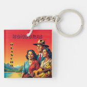  Honduras OLANCHO Retro poster キーホルダー (裏面)