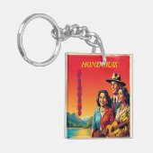  Honduras OLANCHO Retro poster キーホルダー (正面左)