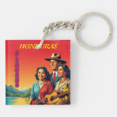  Honduras OLANCHO Retro poster キーホルダー (裏面)