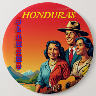  Honduras OLANCHO Retro poster 缶バッジ