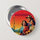  Honduras OLANCHO Retro poster 缶バッジ (正面&裏面)