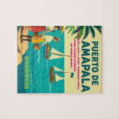  Honduras Puerto AMAPALA Retro poster ジグソーパズル (横)
