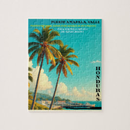  Honduras Puerto AMAPALA, VALLE Retro poster ジグソーパズル