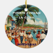 Honduras Recuerdos de Nuestros Viajes セラミックオーナメント (裏面)