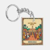  Honduras  SAN PEDRO SULA  Retro poster キーホルダー (正面左)