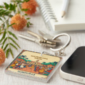  Honduras  SAN PEDRO SULA  Retro poster キーホルダー (正面右)