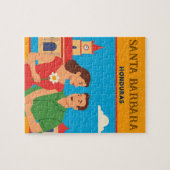  Honduras Santa Barbara Retro poster ジグソーパズル (横)