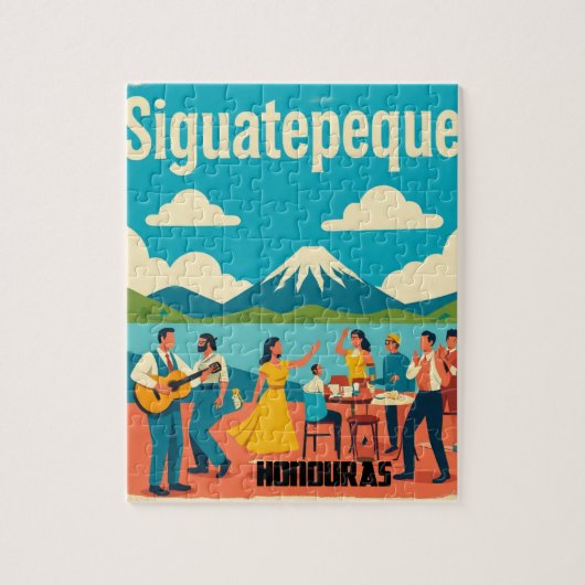  Honduras SIGUATEPEQUE Retro poster ジグソーパズル (縦)