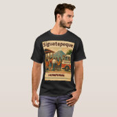 Honduras SIGUATEPEQUE Retro poster Tシャツ (正面フル)