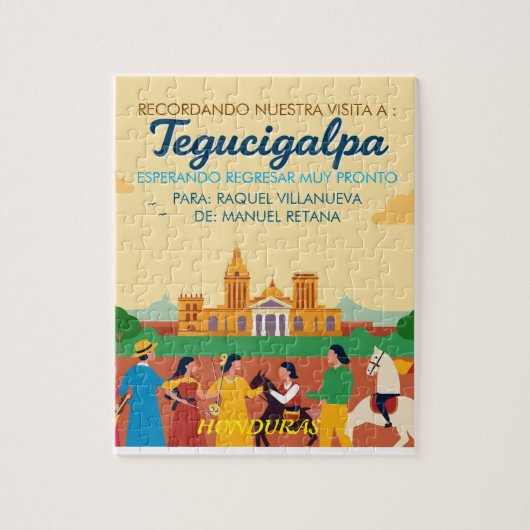  Honduras TEGUCIGALPA DC Retro poster ジグソーパズル (縦)