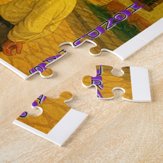 Honduras Valle de Angeles Retro poster ジグソーパズル (側面)