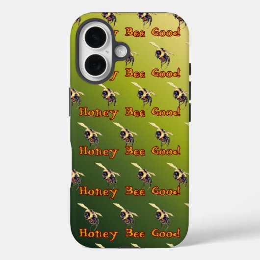 Hone Bee Good - グリーングラデーション Case-Mate iPhoneケース (裏面)