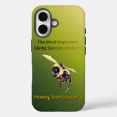 Hone Bee Grateful On Green Gradient Case-Mate iPhoneケース (裏面)
