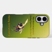 Hone Bee Grateful On Green Gradient Case-Mate iPhoneケース (裏面 (横))