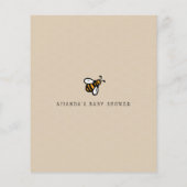 Hone Bee Wishes モダン forベビーアドバイスカード (裏面)