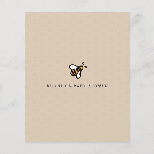 Hone Bee Wishes モダン forベビーアドバイスカード (裏面)