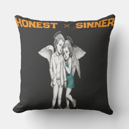Honest & Sinner Love Art Collection Throw Pillow クッション (正面)