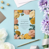 Honey Amber, Caramel Rose & Soft Marzipan Wedding アクリル招待状 (インサイチュ (ウェディング))