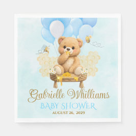 Honey Baby Shower - Teddy bear baby shower スタンダードランチョンナプキン