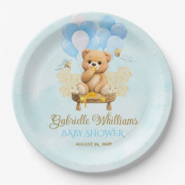 Honey Baby Shower - Teddy bear baby shower ペーパープレート