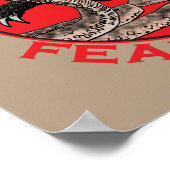 Honey Badger Cobra Funny Fear no Evil Quote ポスター (角)