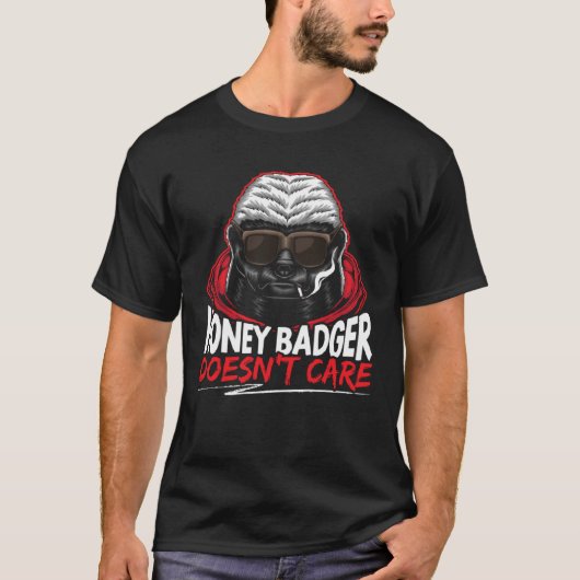 Honey Badger Doesn t Care Animal Honey Badger   1 Tシャツ (正面)