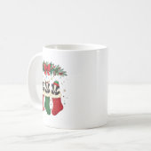 Honey Badger In Christmas Socks Lights Honey Badge コーヒーマグカップ (正面左)