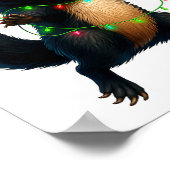 Honey Badger Tree Xmas Lights Santa Honey Badger C ポスター (角)