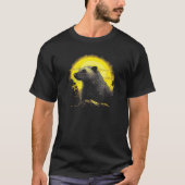 Honey Badger With Full Moon in Background Tシャツ (正面)