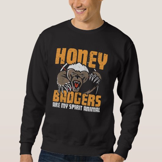 Honey Badgers My Spirit Animals Honey Badger スウェットシャツ (正面)
