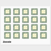 Honey & Basil Personalized Soy Wax Candle Label スクエアシール (シート)