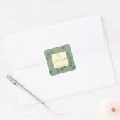 Honey & Basil Personalized Soy Wax Candle Label スクエアシール (封筒)