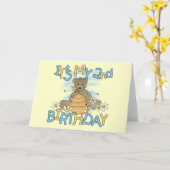 Honey Bear誕生日Tシャツとギフト カード (黄色い花)