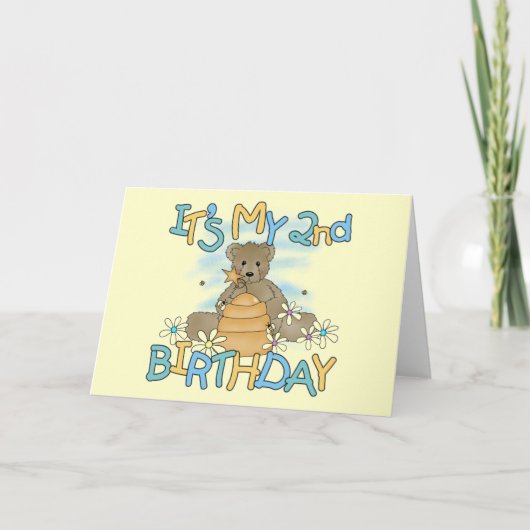 Honey Bear誕生日Tシャツとギフト カード (正面)