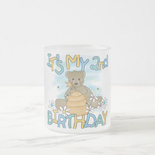 Honey Bear誕生日Tシャツとギフト フロストグラスマグカップ