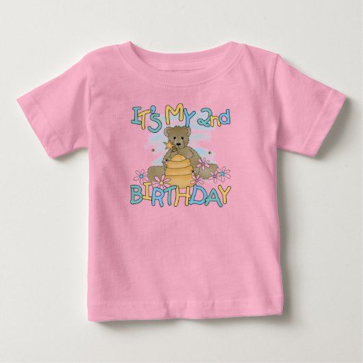 Honey Bear誕生日Tシャツとギフト ベビーTシャツ (正面)
