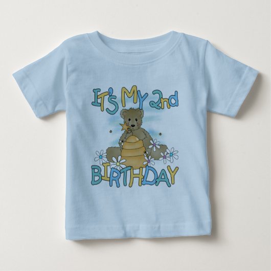 Honey Bear誕生日Tシャツとギフト ベビーTシャツ (正面)